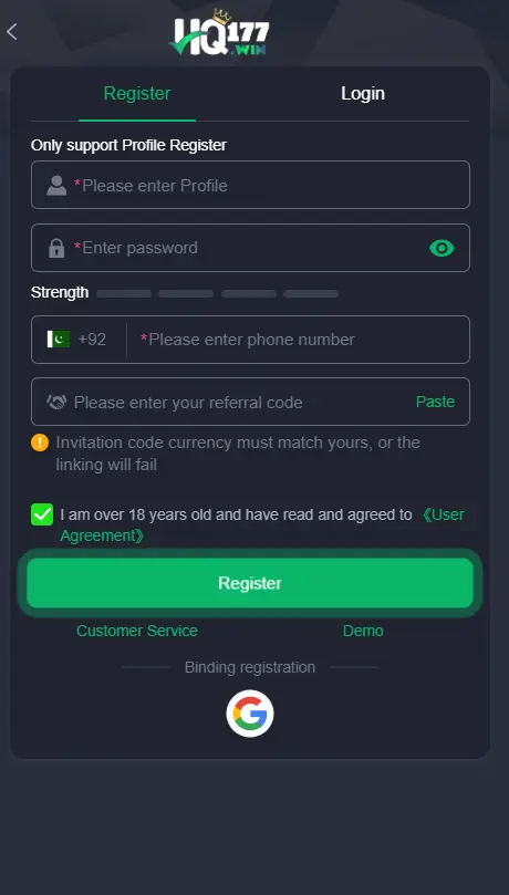 Hq177 Game register