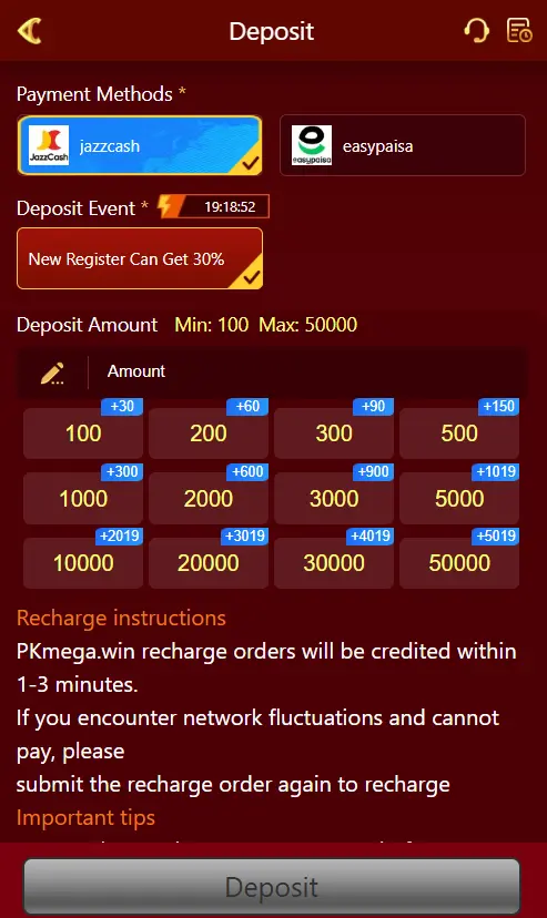 MEGAPK Game Payment Methods