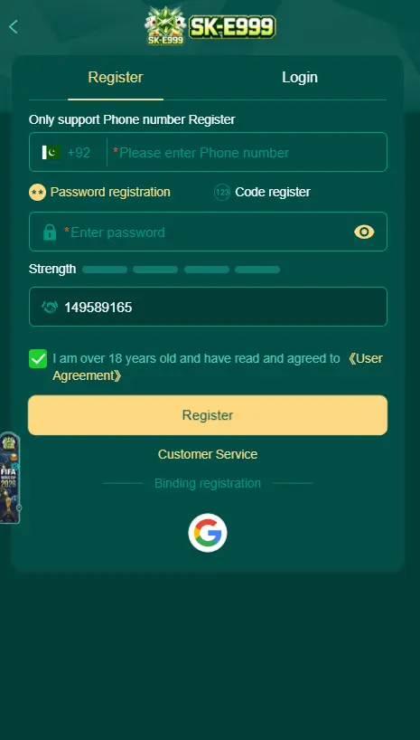 sk999 game register